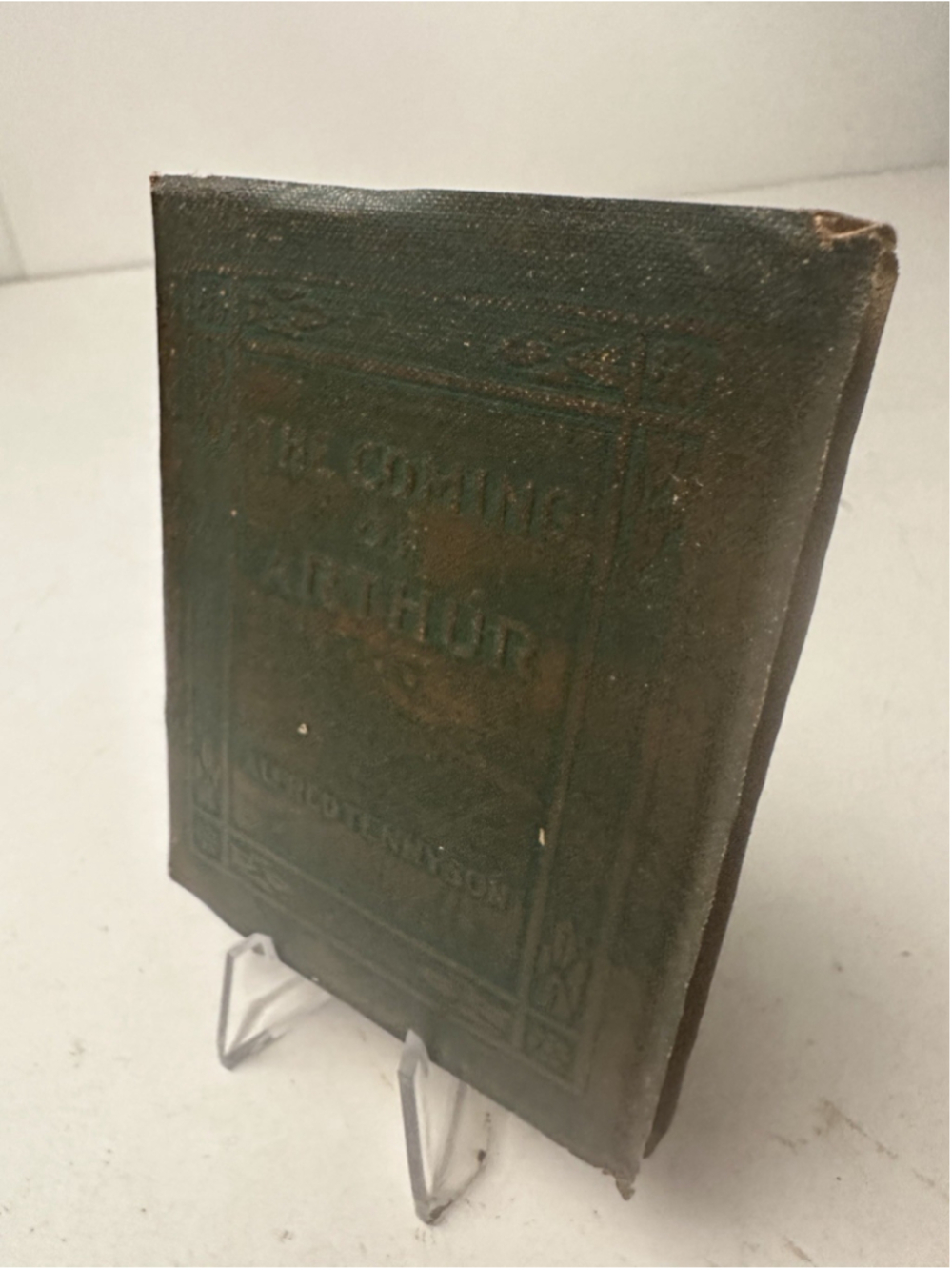 Vintage Little Leather Library The Coming of Arthur Alfred Tennyson Mini Book